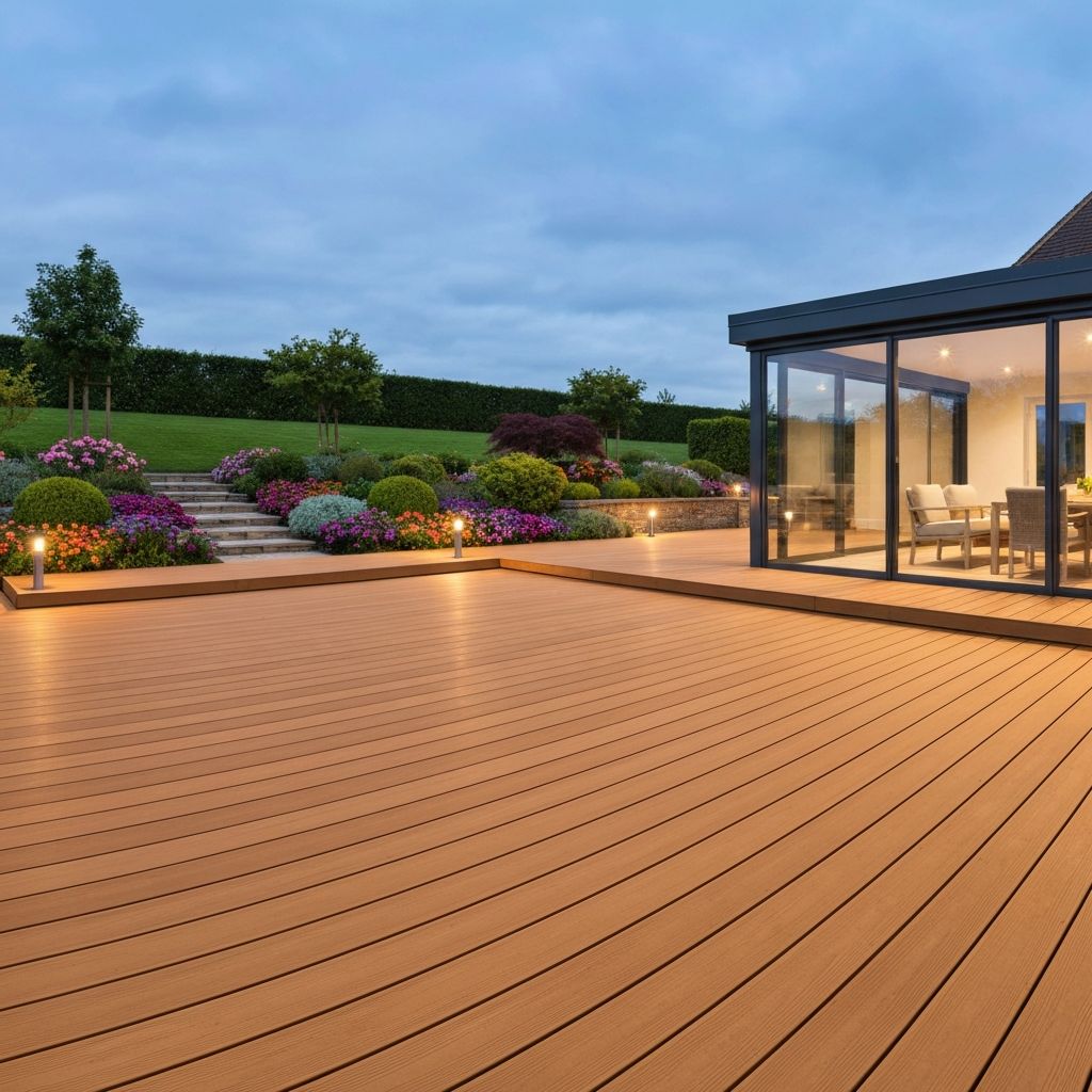 Modern deck with pergola